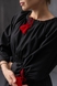 Сукня льон міні в національному стилі чорна, S