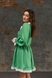 Сукня з мереживом і комірцем зелена, S