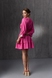 Сукня льон міні в національному стилі рожева, S
